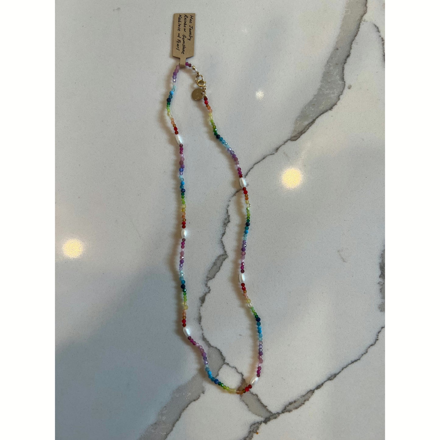 Load image into Gallery viewer, Rainbow/Pearl Necklace
