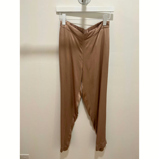 Load image into Gallery viewer, Neutral Satin Holiday Pants
