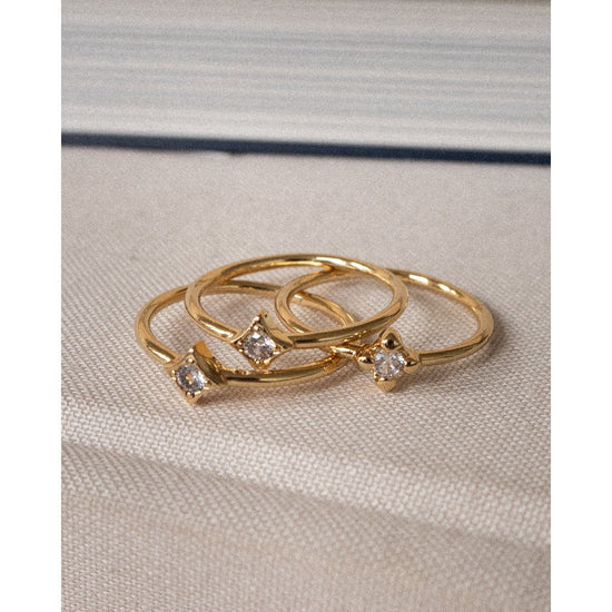 Load image into Gallery viewer, Bezel Stone Ring Set - Babette
