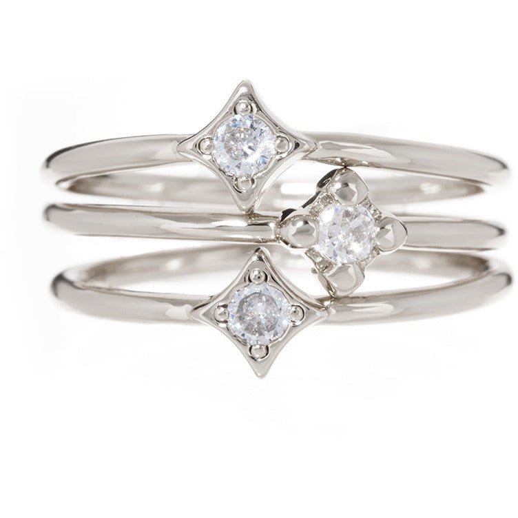 Load image into Gallery viewer, Bezel Stone Ring Set - Babette
