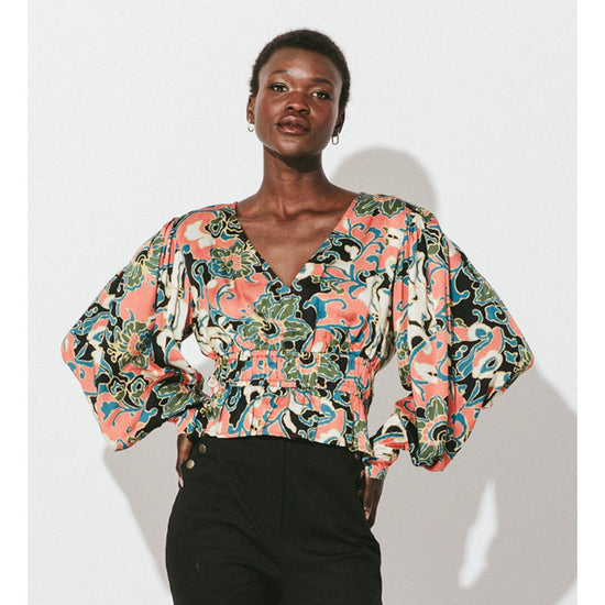 Load image into Gallery viewer, Dahlia Printed Blouse - Babette

