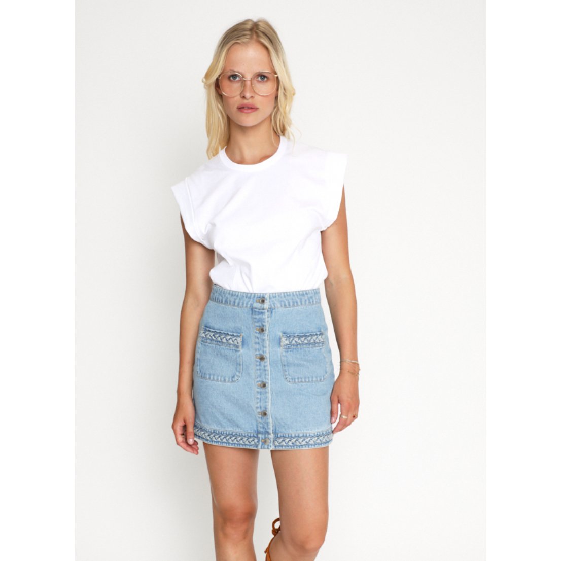 Janice Short Denim Skirt - Babette