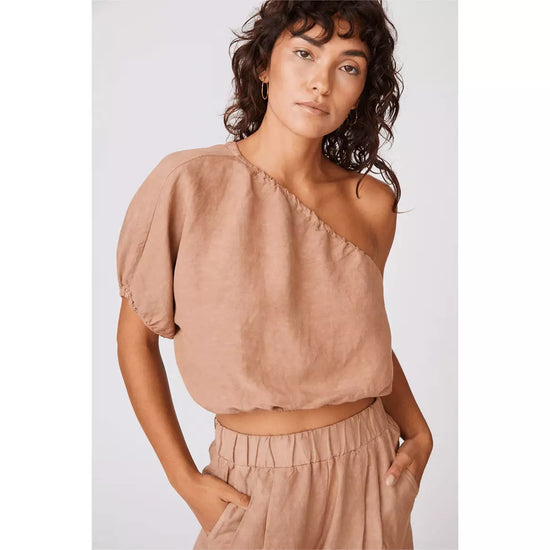 Load image into Gallery viewer, Linen One-Shoulder Top - Babette

