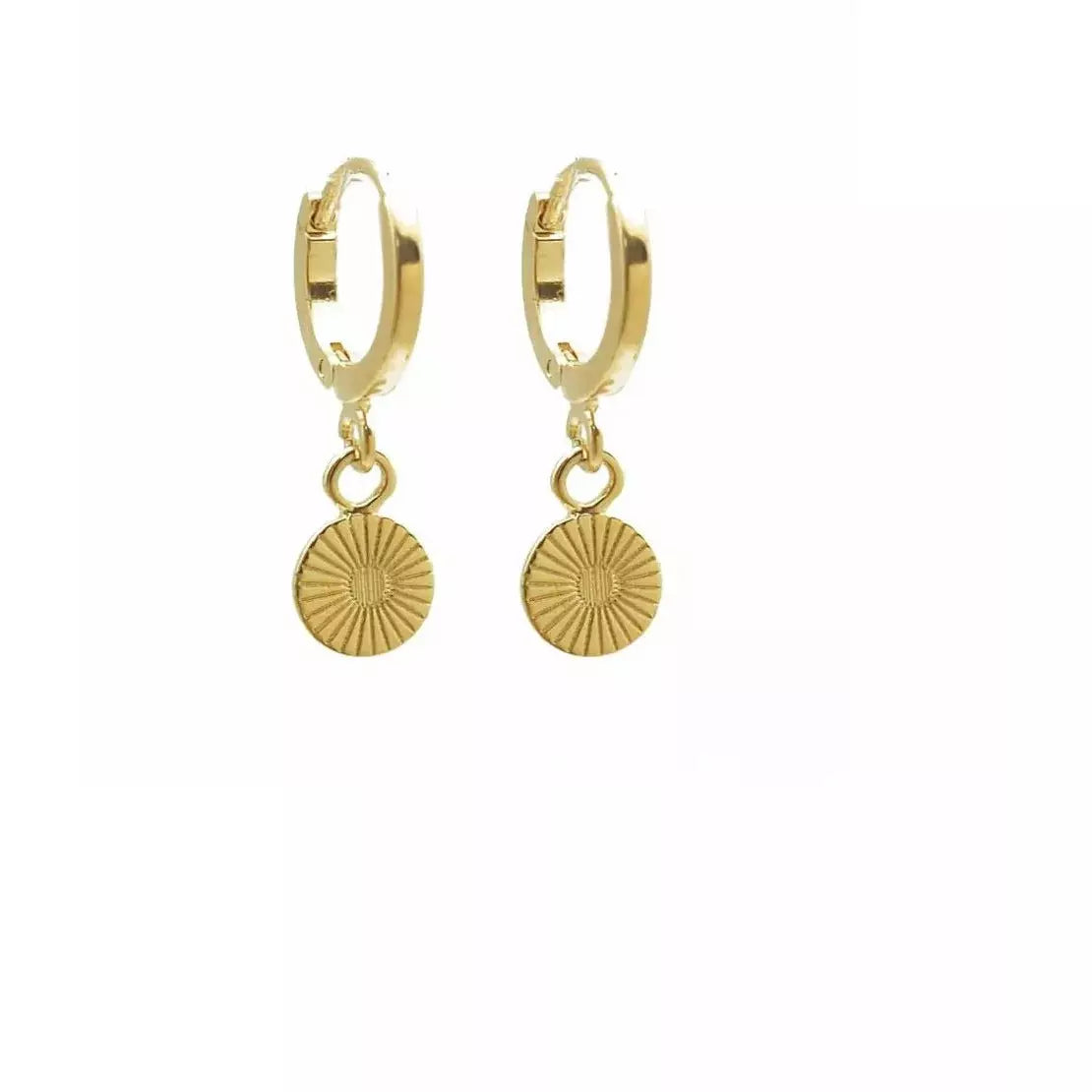 Monaco - Gold plated mini mini sun earrings - Babette