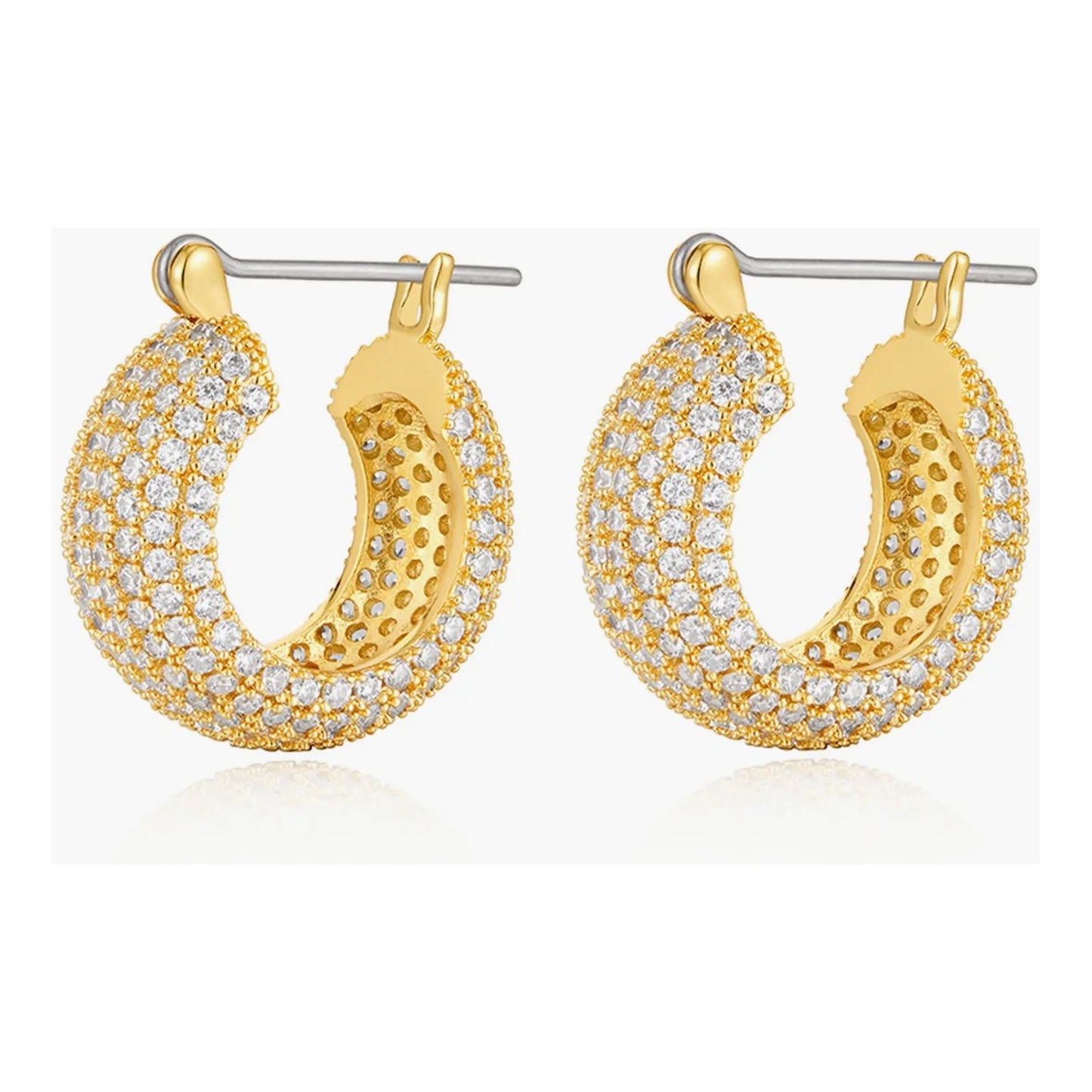 Load image into Gallery viewer, Pave Royale Hoops - Babette
