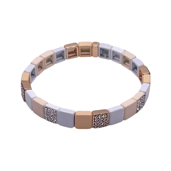 Load image into Gallery viewer, Shades of Bling Square Bracelet - Babette
