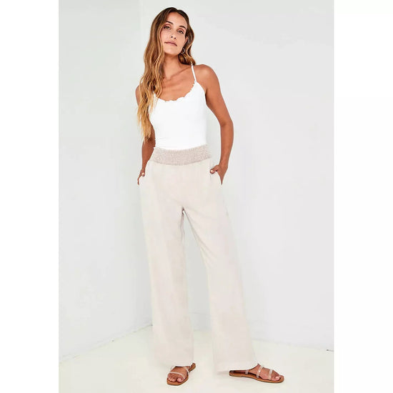 Load image into Gallery viewer, Smocked Waist Wide Leg Pants - Babette
